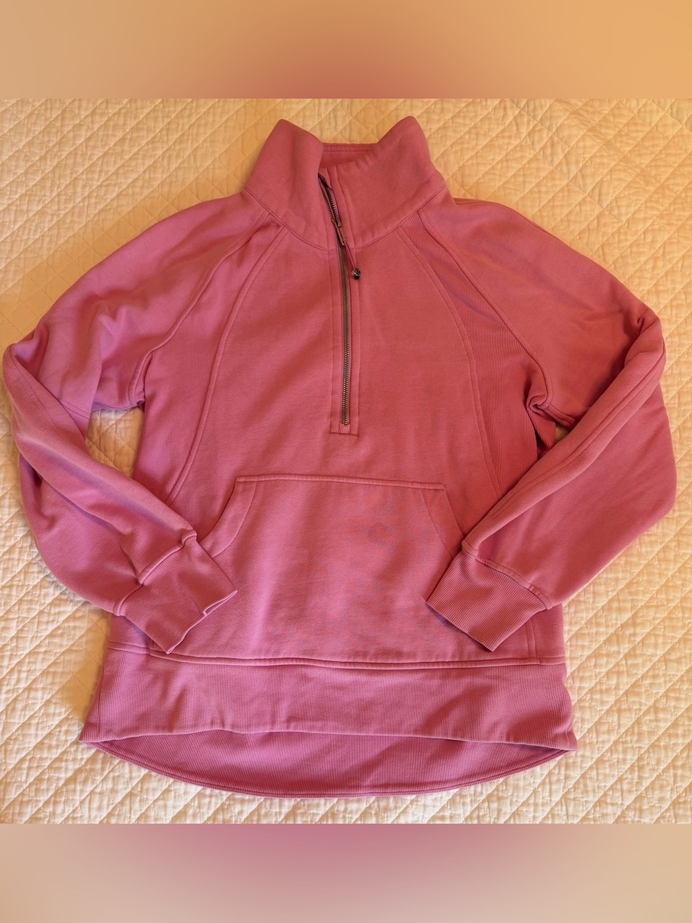 Lululemon Half-Zip Cozy Pink Sweatshirt size 4